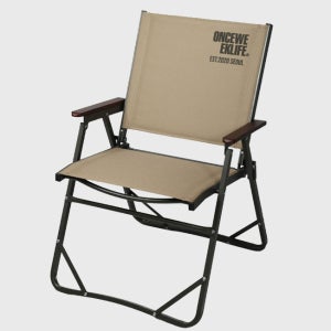 원스위크라이프 컴피 캠핑 체어 폴딩 접이식 원터치 베이지, 1개