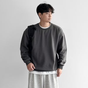 무지맨투맨 남자 오버핏 빅사이즈 커플 맨투맨 스웻셔츠