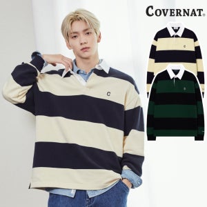 커버낫 수빈 맨투맨 럭비티셔츠 가을신상 스몰 C로고 럭비맨투맨