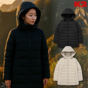 K2 씬에어 경량 패딩 구스 다운 하프기장