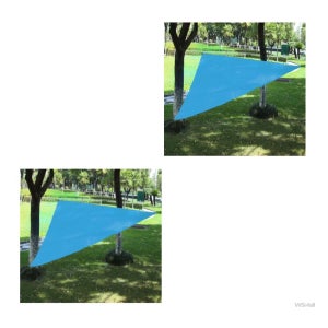 WSstore 삼각 그늘막타프(4M) (스카이) 방수타프 생활방수 삼각그늘막