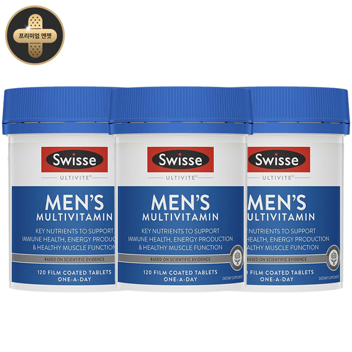 <b>스위스</b> 얼티바이트 남성 멀티 <b>비타민</b> 120정, 3개