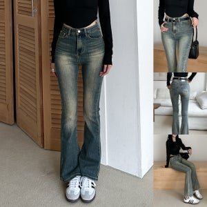 부츠컷청바지 하이웨스트청바지 스키니진