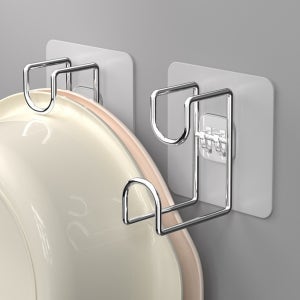 대야걸이 세숫대야걸이 벽에붙이는고리 청소도구 화장실옷걸이