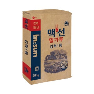 맥선 강력 밀가루 1등급 20kg 사조동아원 대용량 밀가루 강력분