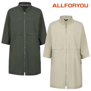 올포유 여성 자켓 집업 홑겹 경량 스트링 롱 사파리 점퍼 부모님 선물 LFRO7211