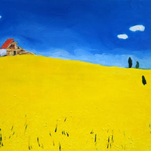 [헉의 그림] 작가의 거실 자녀방 매장 인테리어 액자그림 풍경화 유화 10호 평화의 평원