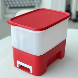 타파웨어 스마트 주니어 키퍼 5kg 레드 쌀벌레도 막아주는 라이스키퍼 쌀통 잡곡통 보관통