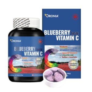 오로니아 블루베리맛 츄어블 비타민C 500 180정 대용량 / 리포좀비타민C