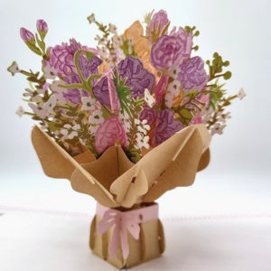 꽃다발책 3D 꽃아트 입체 카드 시들지않는 선물용 인테리어 부케북