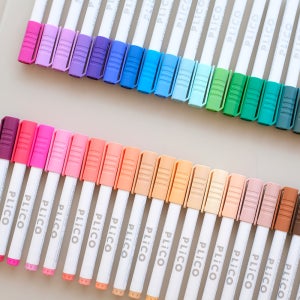 플리코 패브릭 마카 마커 아크릴 브러쉬펜 의류용펜 슈링클스 브러시 낱색