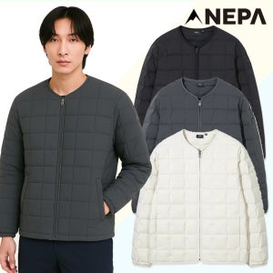 네파구스패딩 남성경량다운 모노 튜브 넥리스 간절기