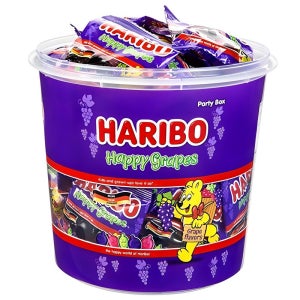 하리보 해피그레이프 젤리 대용량 버킷 1000g 2개