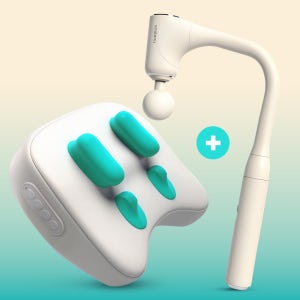 휴플러스 릴랙스 목 어깨 승모근 커브건 바닐라 + 목 어깨 베개 마사지기