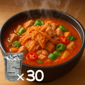 얼큰한 참치 김치찌개 500g x 30개 쌀밥에 한끼뚝딱 캠핑음식 요리 밀키트