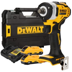 디월트 DCF911L2 컴팩트 충전 임팩트 렌치 20V 전동공구 배터리(3.0) 2개세트