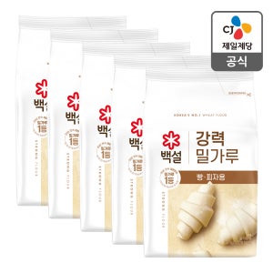 백설 강력 밀가루 2.5kg, 5개