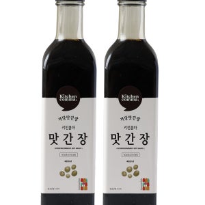 키친콤마 저당 맛간장 만능 저염 460ml, 2개