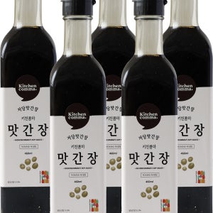 키친콤마 저당 맛간장 만능 저염 460ml, 5개