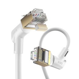 벤션 CAT8 360도 회전꺽임형 슬림 초고속 인터넷 랜선 화이트 IKL 3m, 1개