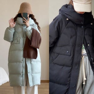 100% 구스 여성 롱패딩 점퍼