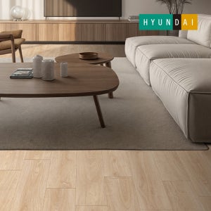 현대엘엔씨 참다움 1.8T C1173 브라운 아이보리 오크 1롤 모노륨 장판 거실 베란다 바닥 셀프장판 시공