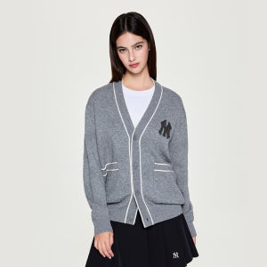 [MLB] 클래식 모노그램 톤톤 가디건 NY (D.Melange Grey) 3AKCM0254