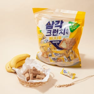삼각크런치 스틱 바나나향 400g 대용량과자 개별포장 웨이퍼