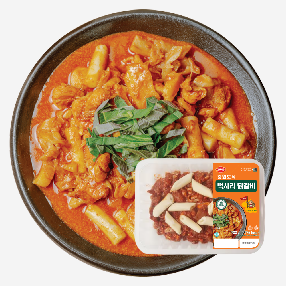 한강식품 강원도식 떡사리 닭갈비 성분 분석