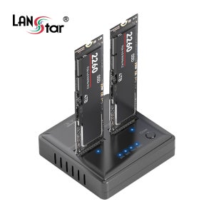 NVMe SSD 듀얼 도킹스테이션 M.2 복사기 LS-NVDOC-N