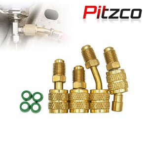 피츠코 냉매 아답터 세트 8P 에어컨 가스 충전 매니폴드 연결 니플 어댑터 R22 R410