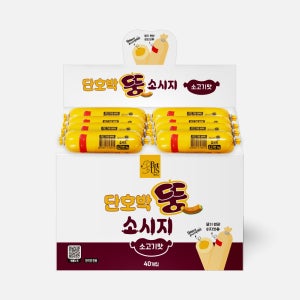 펫어스 뚱소시지 강아지소세지 통살 육포 대용량 간식 소고기 40개입