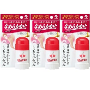 일본 코바야시 나메라카카토 발뒤꿈치 발각질 풋케어 보습 스틱 30g 3개