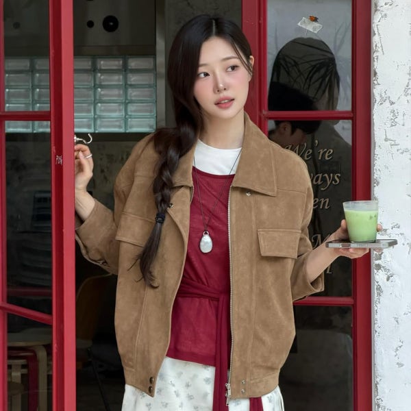 [온앤온] 스웨이드 봄버 점퍼 NEL6XM801_95