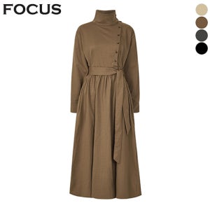 [포커스] 투웨이 넥 언발 버튼 원피스_VF5F1OP3071