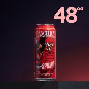 [에반게리온] 클룹 스프린트 에너지드링크 제로 탄산음료 사과, 500ml, 48개