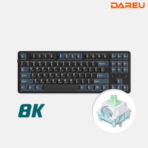 다얼유 EK87PRO 8K 유선 기계식 키보드 텐키리스 블랙, 클라우드축