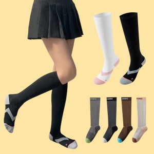 애프터러닝 압박 니삭스 러닝 마라톤 골프 양말 2켤레