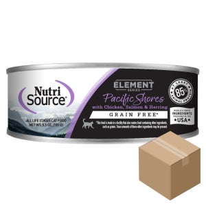 뉴트리소스 캣 엘레멘트 시리즈 그레인프리 주식캔 퍼시픽쇼어 치킨+연어+청어, 155g, 12개