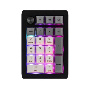 EPOMAKER 에포메이커 EK21 기계식 숫자 넘버 텐키 핫스왑 키패드 블랙실버, 위스테리아