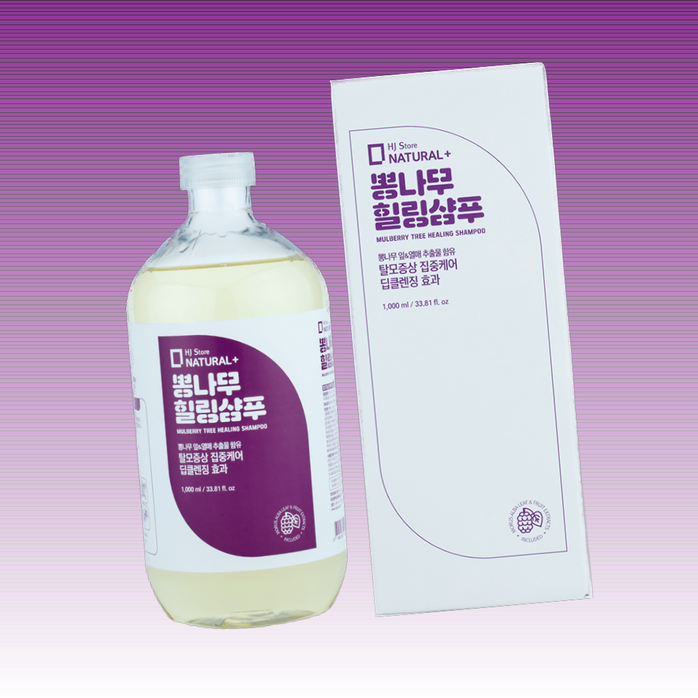 <b>내추럴 플러스</b> 뽕나무 히알루론산 두피 헤어케어 탈모 샴푸 대용량 500ml