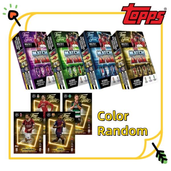 TOPPS 2024-2025 축구 스타 카드 TOPPS MATCH ATTAX 유럽 챔피언십 축구 스타 컬렉션 카드 대형 철 상자 팬 선물