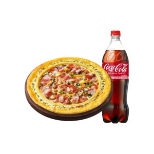 피자헛 [방문 포장 전용] 수퍼슈프림 리치골드L+콜라1.25L 모바일쿠폰
