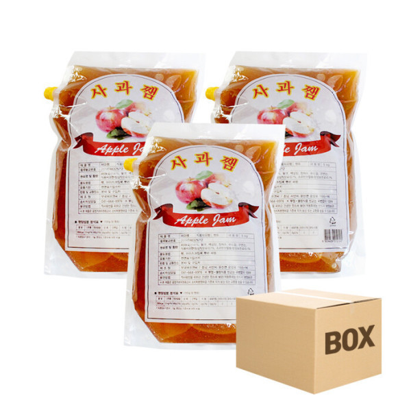 부국 사과잼 5KG x 3개 (박스) 과일잼 와플 토스트 시럽