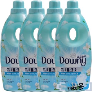 다우니 섬유유연제 실내건조 프레시 클린 1L 4개