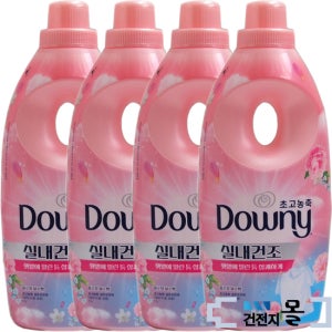 다우니 섬유유연제 엑스퍼트 실내건조 플로럴 블로썸 1L 4개