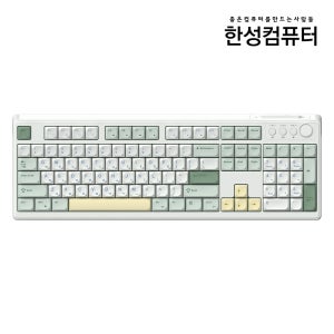 (고급 키스킨 기본 제공) GK104 OfficeMaster 3모드 저소음 키보드 말차 크림, 멤브레인