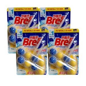 헨켈 브레프 파워액티브 변기세정제 2P X4개 스파클링 레몬향