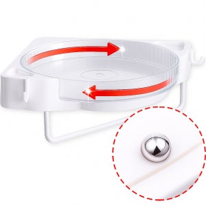 회전 무타공 욕실선반 거치대 화장실 코너 물빠짐 트레이