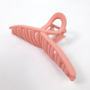 데일리 무광 헤어 클립 크로스 헤어 대형 머리핀 핑크 15cm